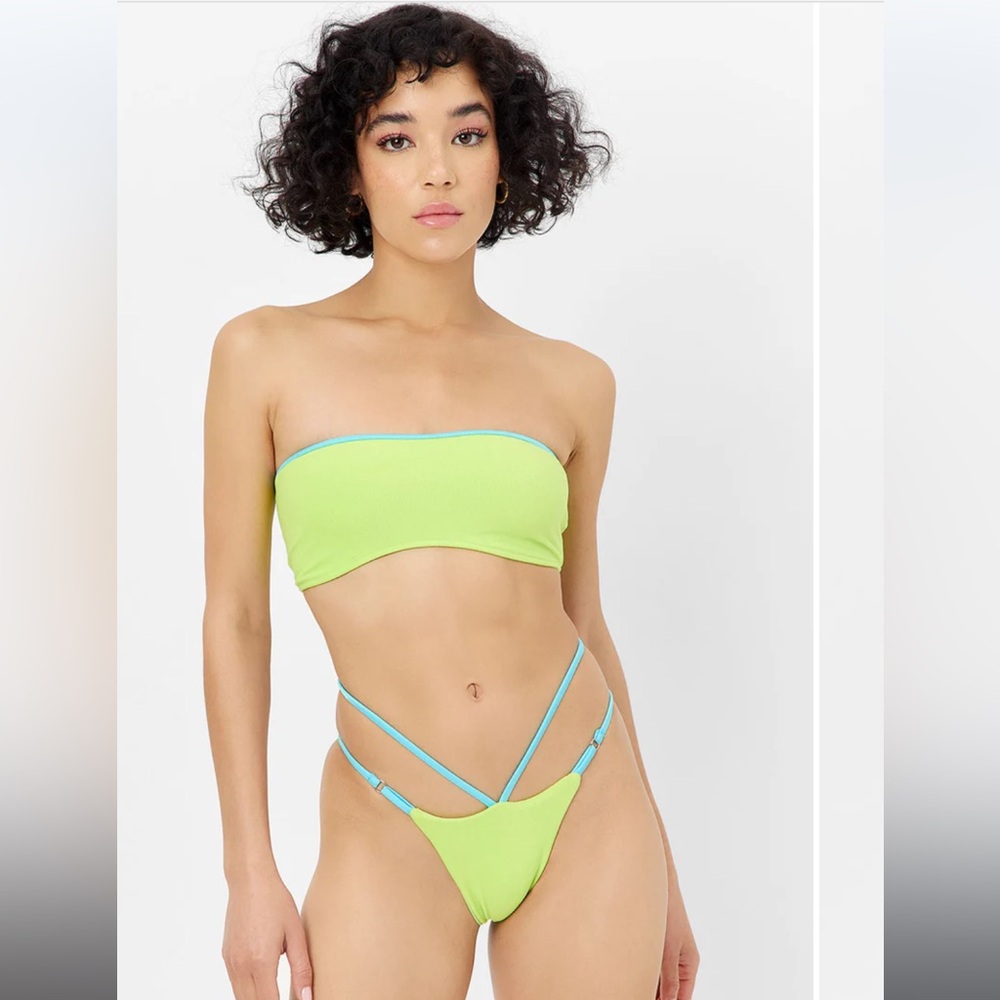 Frankie’s Neon Green and Blue Bikini Set